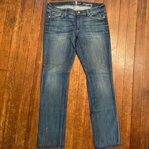 7 FOR all MANKIND straight leg dark wash jeans 31